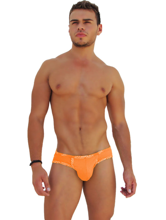 Icker Sea Logo Trim Kiss My Ass Slip Unterwäsche Orange COI-14-ORANGE-03