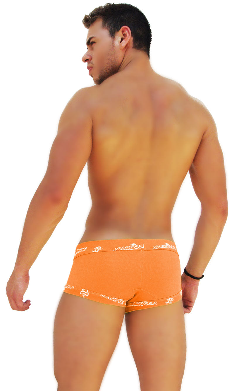 Icker Sea Boxershorts mit Logo-Besatz und Spitzenfront, orange, COI-14-ORANGE-07