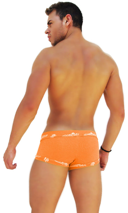 Icker Sea Boxershorts mit Logo-Besatz und Spitzenfront, orange, COI-14-ORANGE-07