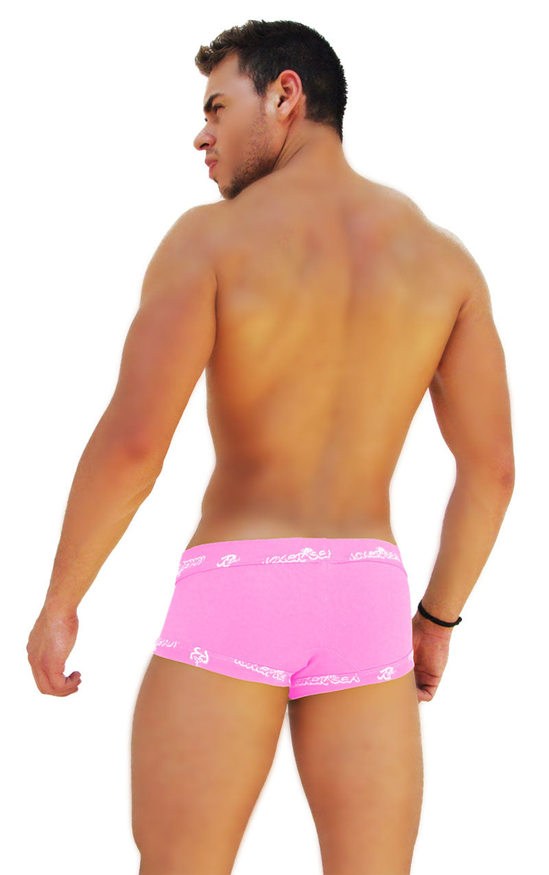 Icker Sea Boxershorts mit Logo-Besatz und Spitzenfront, rosa, COI-14-PINK-07