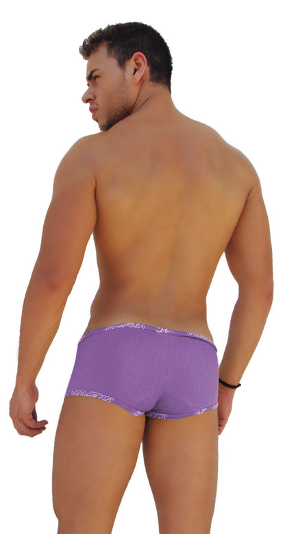 Icker Sea Logo Trim Low Boxer Brief Unterwäsche Lila COI-14-PURPLE-05