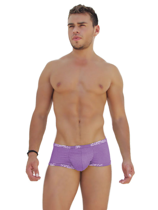 Icker Sea Logo Trim Low Boxer Brief Unterwäsche Lila COI-14-PURPLE-05