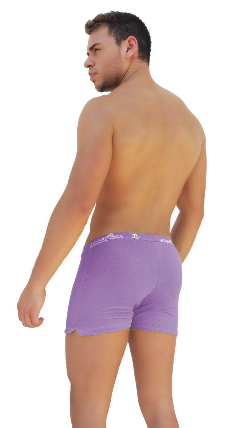 Icker Sea Boxershorts mit seitlichem Schlitz, lang, lila, COI-14-PURPLE-08