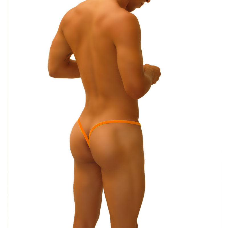 Icker Sea Superhero Stripe Cut Out Y Back G String Unterwäsche Orange COI-18-03