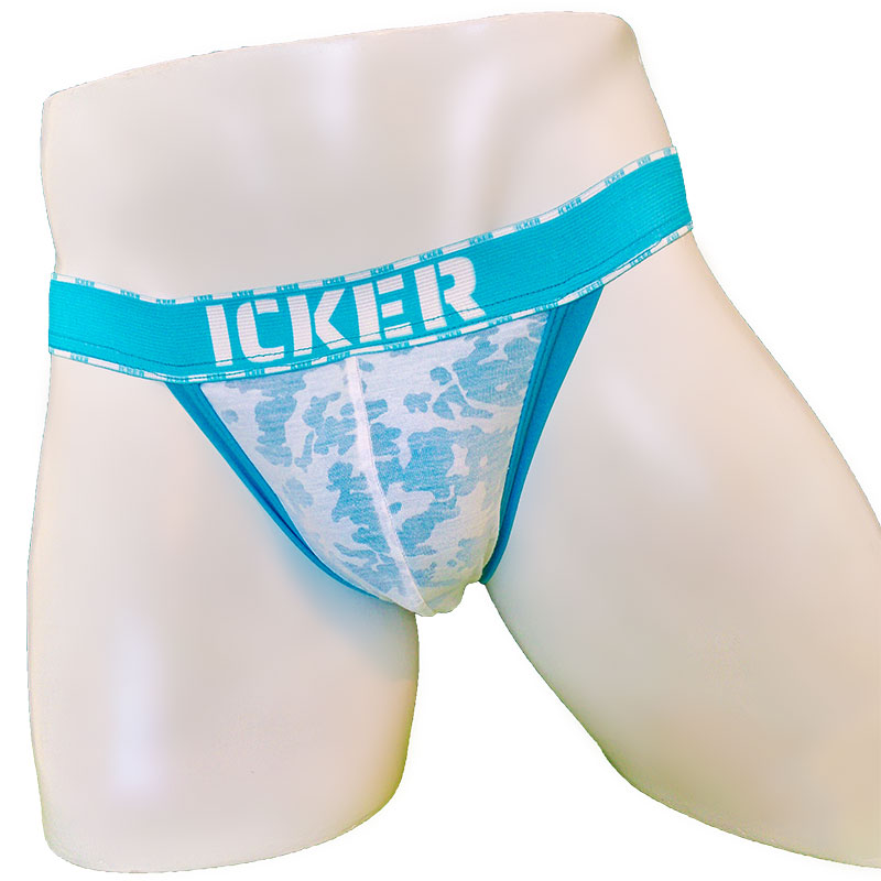 Icker Sea Acid Mesh Piping Cheeky Tanga Bikini Unterwäsche Blau COI-21-03