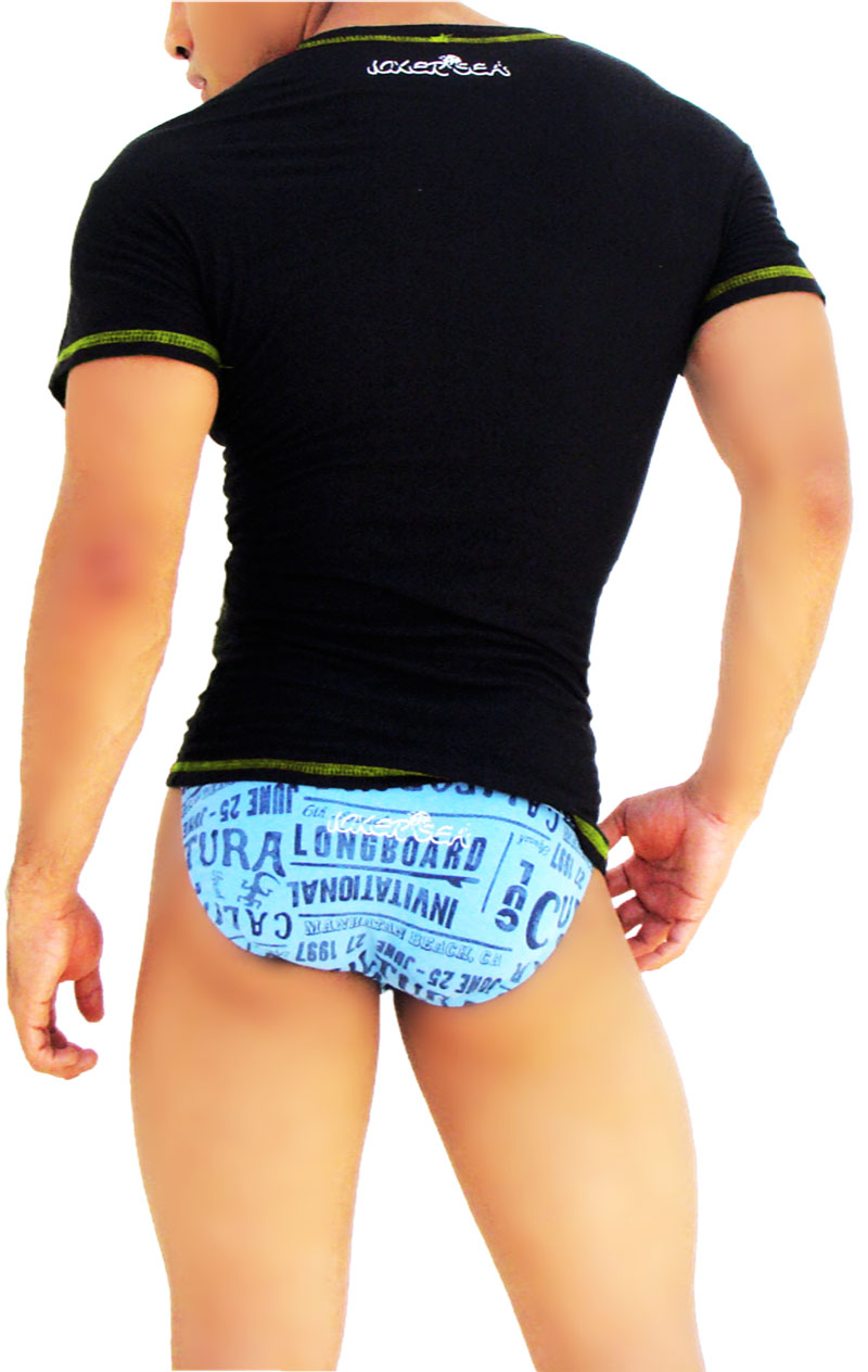 Icker Sea Kurzarm-T-Shirt mit Kontrastnähten, V-Ausschnitt, Schwarz/Grün, COI-S-14-BC-10