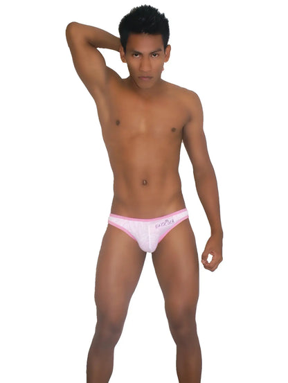 Icker Sea devoured thong underwear in white and pink with a subtle logo on the side designed for comfort and style