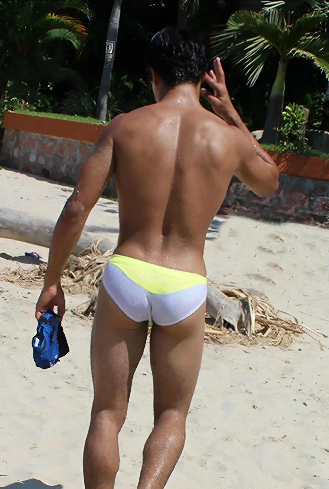 Icker Sea Duotone bikini swimwear bright yellow and white two-tone swim trunks ideal for beachwear