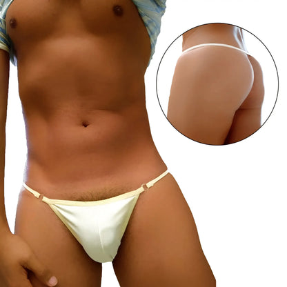 White thong underwear icker sea free access mini suspensor ring pouch with thin elastic straps and seamless design