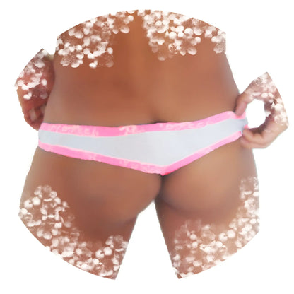 Pink and gray athletic style bikini briefs with a snug fit from icker sea fresh dots brazilian thong underwear