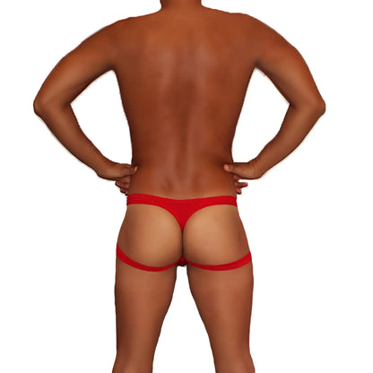 Red icker sea jock thong underwear with matching leg straps designed for comfort and support