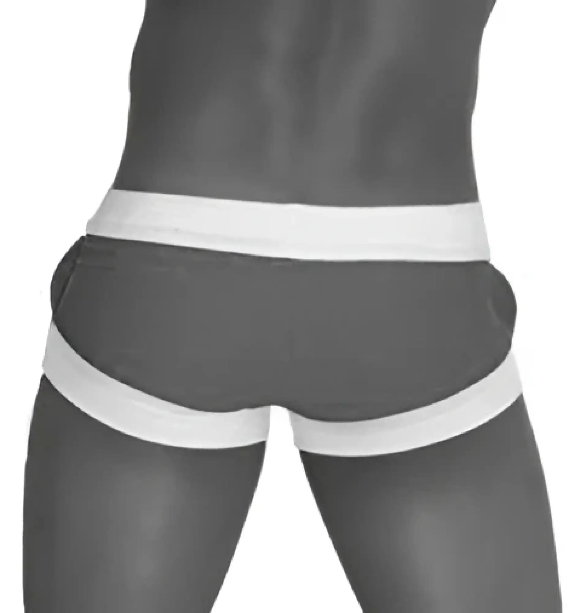 Black and white striped briefs with a snug fit from icker sea legs square cut trunk swimwear green cob-13-45 collection