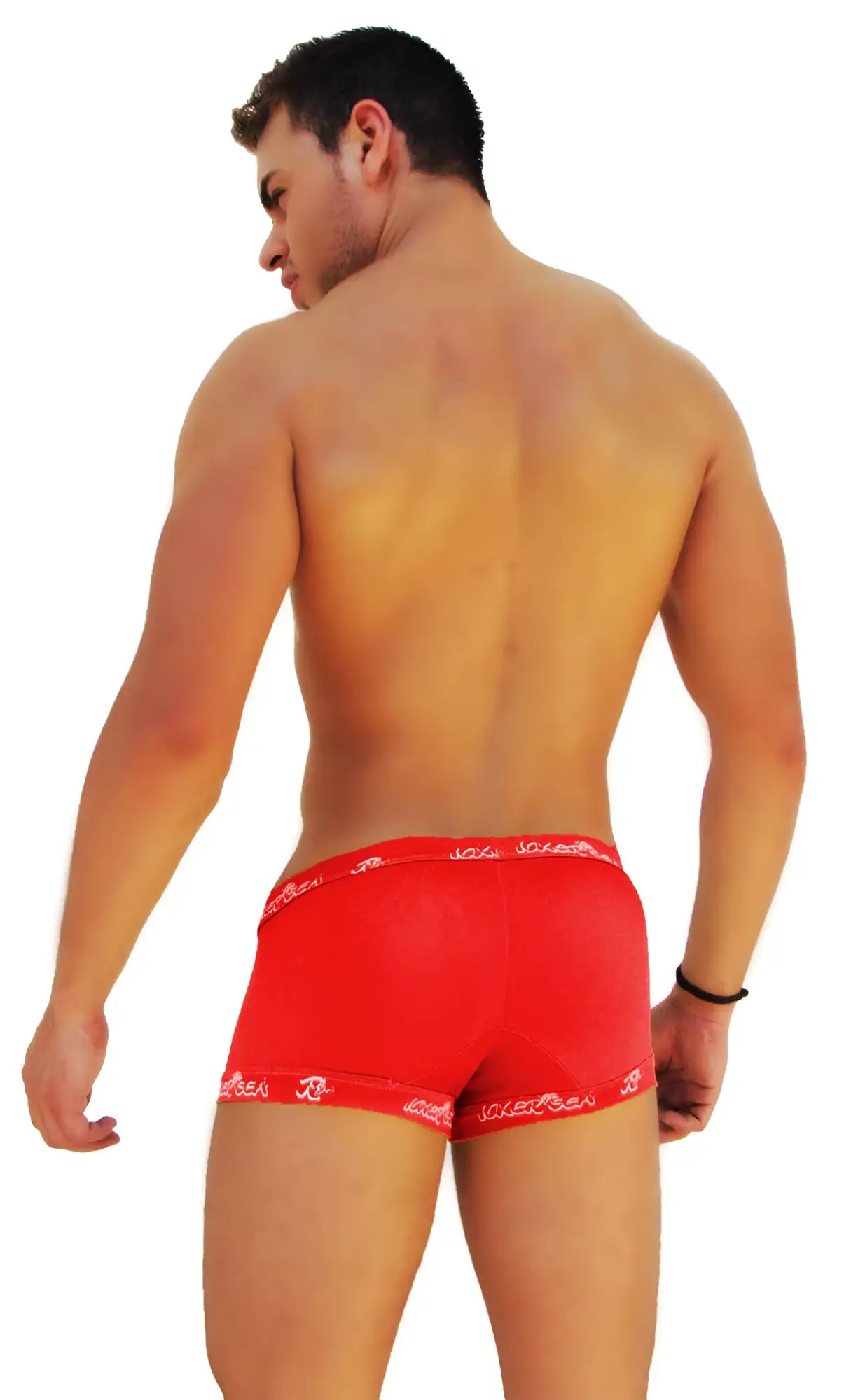 Red icker sea logo trim boxer brief underwear featuring white logo trim for comfortable everyday wear