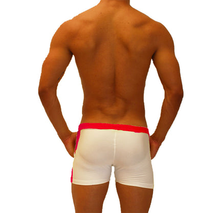 Icker Sea Contrast Side Panel Jock Shorts Red SHR-19-01