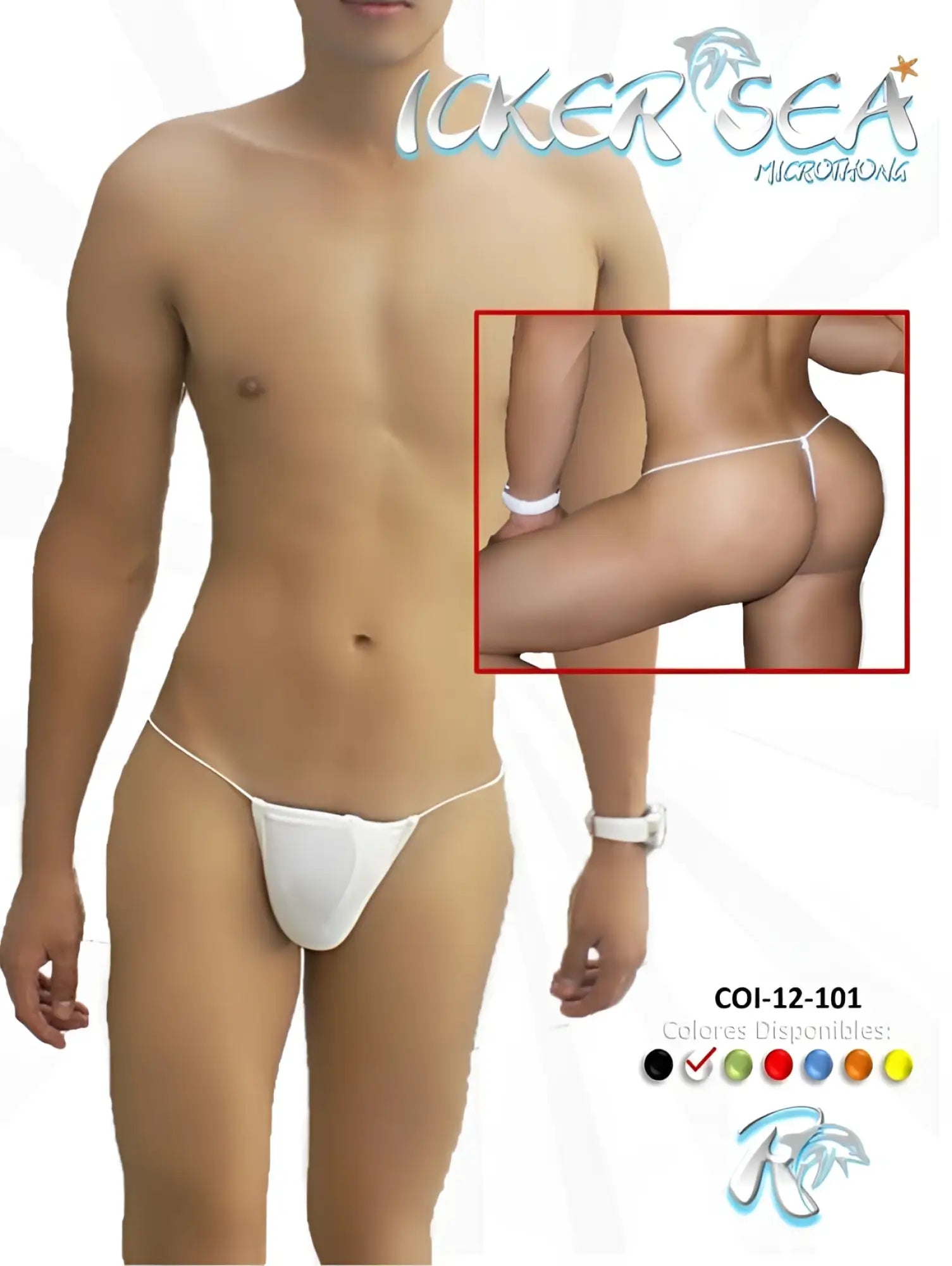 White lace microthong by icker sea featuring delicate lace material in solid white for minimalist underwear style
