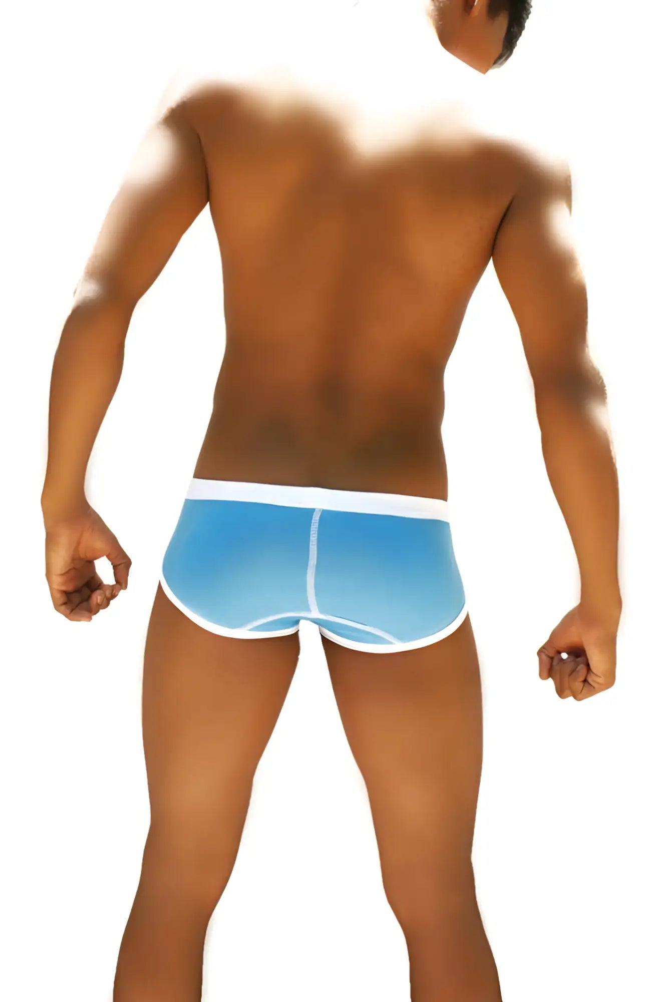 Icker Sea weekly contrast panel brief underwear in blue and white with a snug fit for athletic use