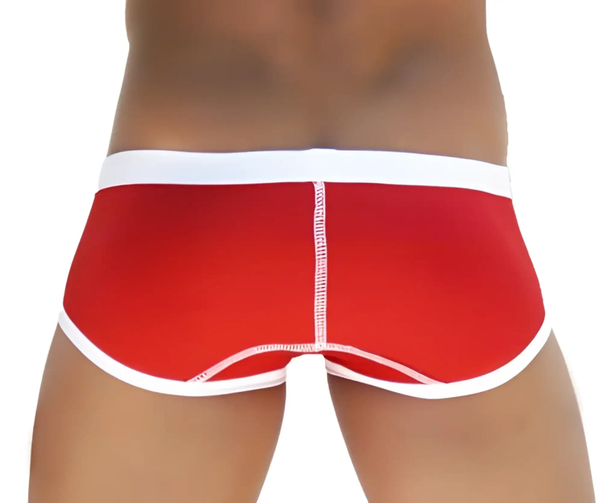 Icker sea weekly contrast panel brief underwear red white with a snug fit and white trim on waistband and leg openings