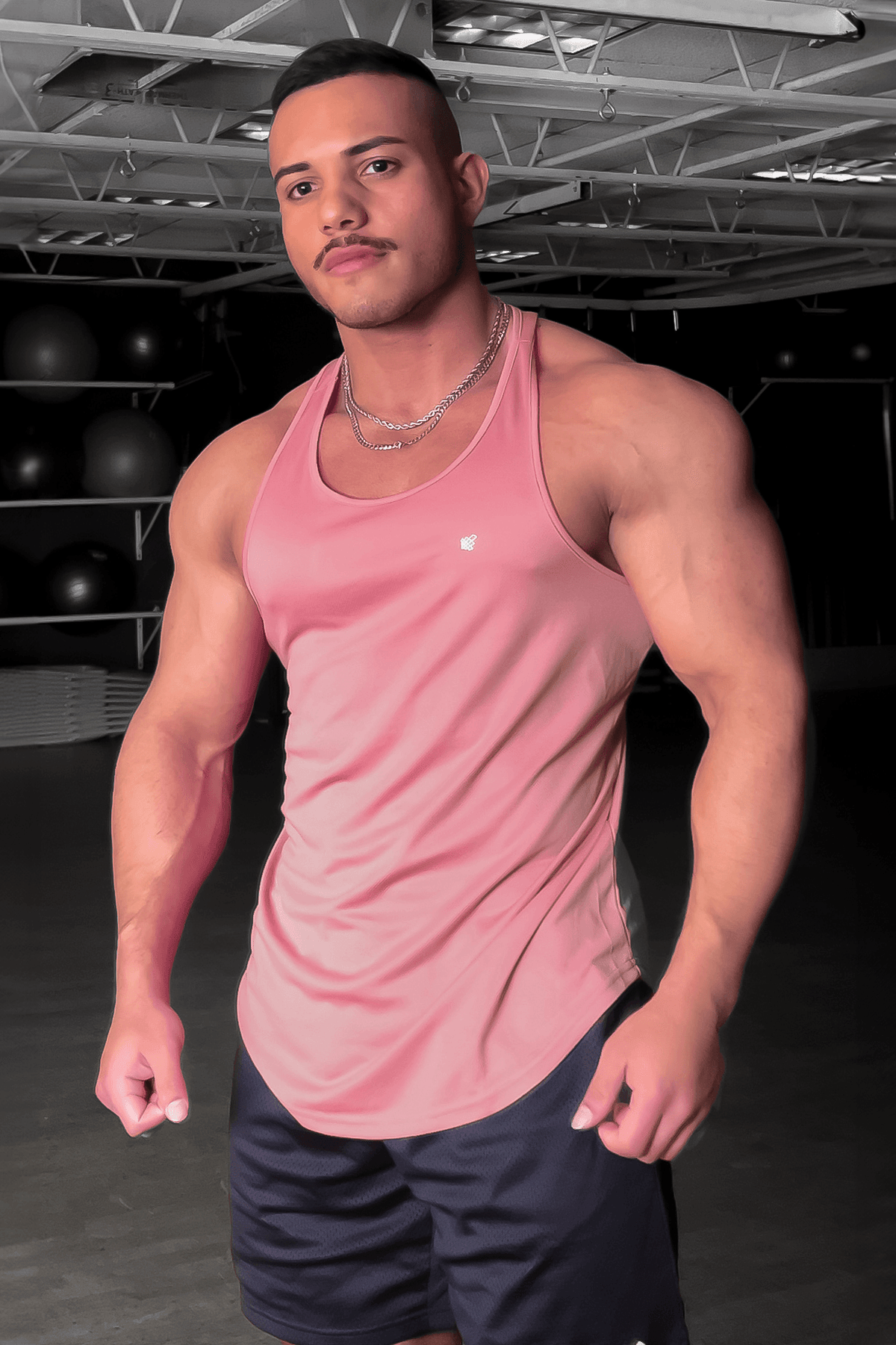 Jed North Men's Fast-Dry Bodybuilding Workout Stringer - Salmon