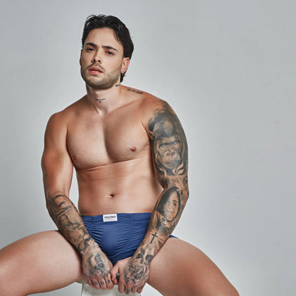 Blue intymen ing092 boxer briefs with white brand label designed for comfortable everyday wear