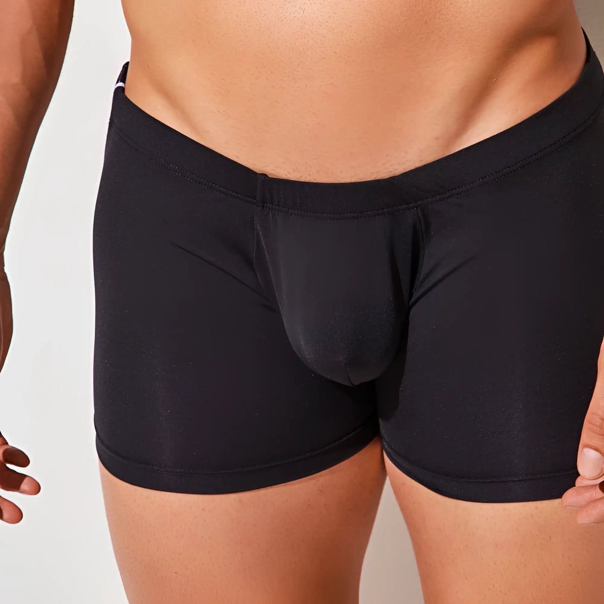 Black menâ€™s briefs intymen ing095 boxer with smooth form-fitting fabric and supportive pouch design