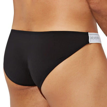 Black calvin klein menâ€™s intymen ini039 bikini brief with white logo waistband made of soft breathable fabric