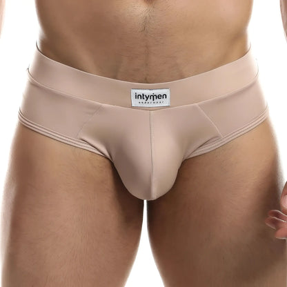 Beige intymen inj062 brief underwear with smooth seamless design and branded label for comfortable daily wear