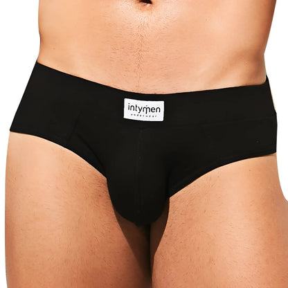 Black Intymen INJ076 brief underwear with white waistband label designed for comfortable daily wear