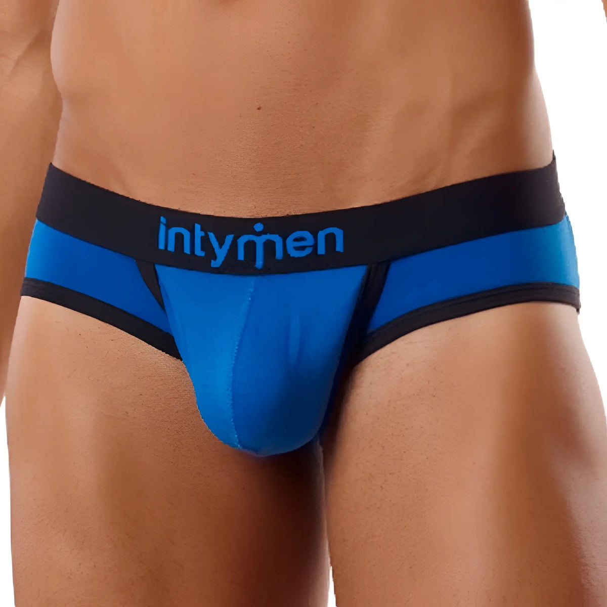 Blue and black Intymen INT6300 brief with supportive contoured design for comfortable everyday wear