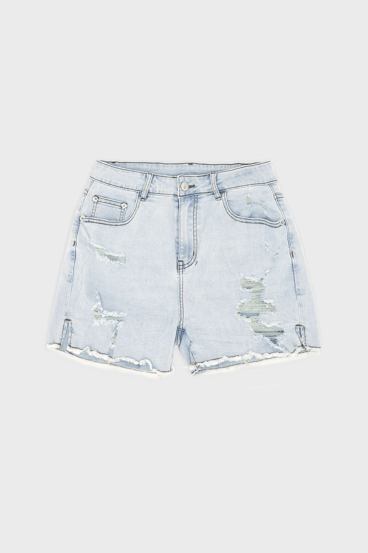 JJ Malibu Men's Jaded 3.5" Denim Short Shorts - Light Sky Blue