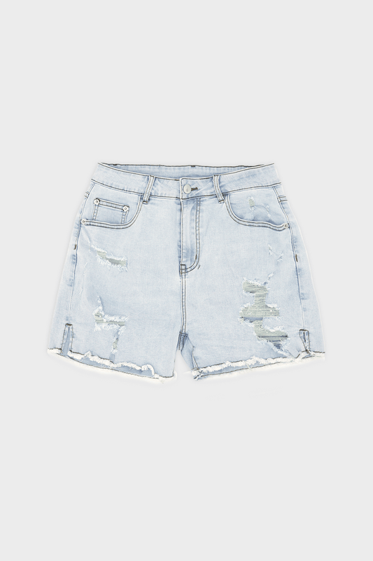 JJ Malibu Men's Jaded 3.5" Denim Short Shorts - Light Sky Blue