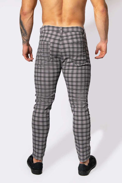 Pantalon Embassy Grid de Jed North Gris JNBTM066 Taille M