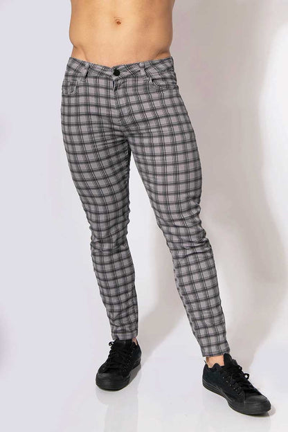 Pantalon Embassy Grid de Jed North Gris JNBTM066 Taille M