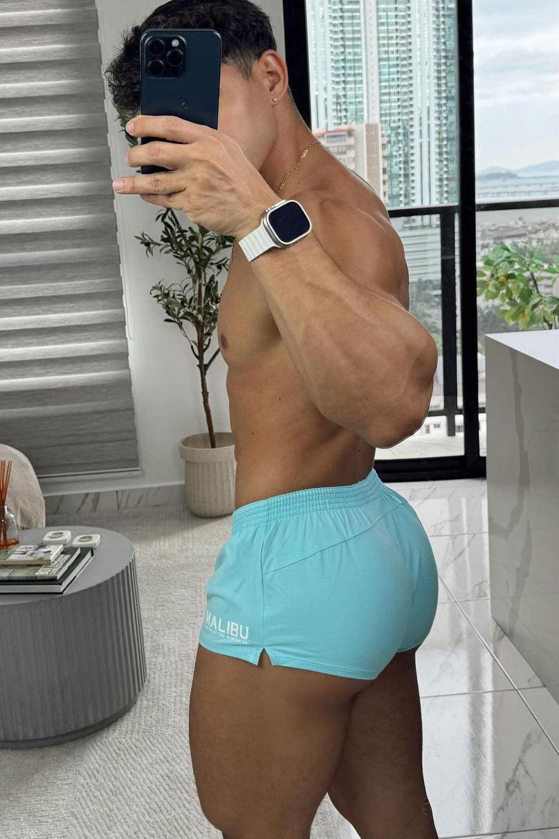 JJ Malibu Men's Stretch-It 2" Short Shorts - Electric Blue
