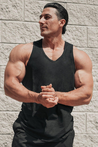 Jed North Men's Vital Raw-Hem Tank Top 2.0 - Black