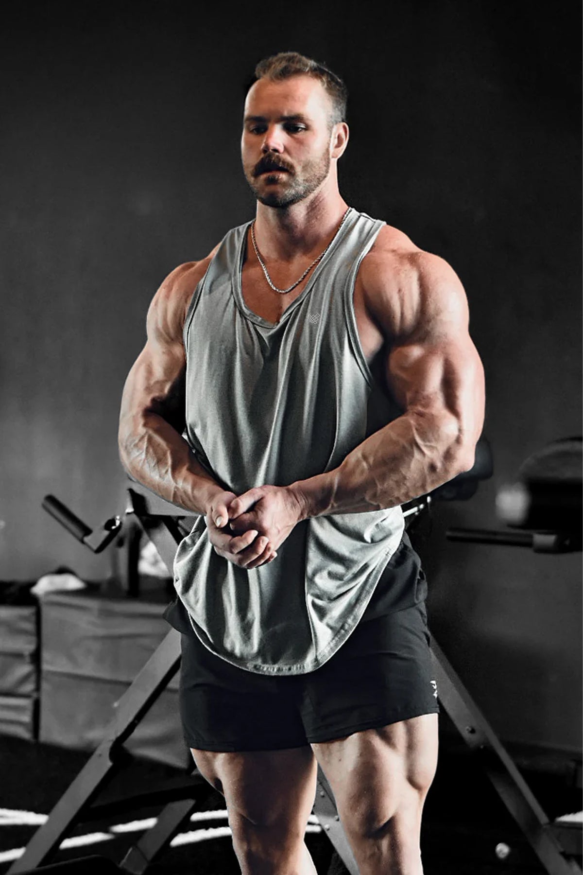 Jed North Men's Vital Raw-Hem Tank Top 2.0 - Gray