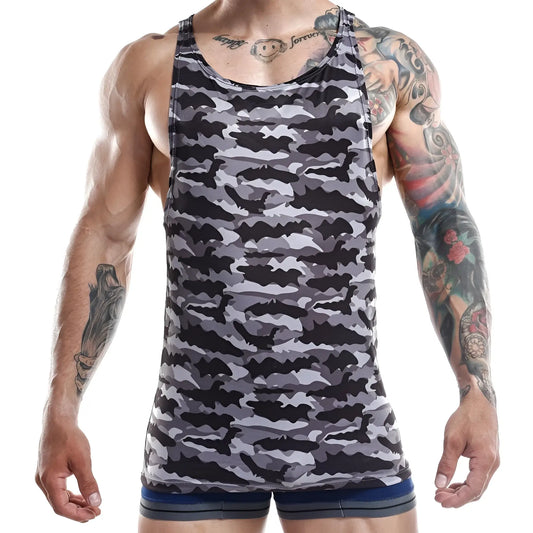 Black gray and white camouflage athletic tank top jocko jkm004 designed for performance and comfort
