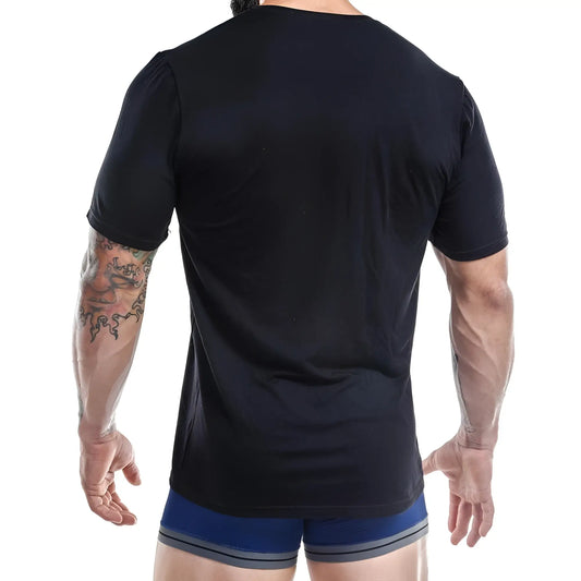 Black Jocko JKN002 t-shirt with short sleeves crew neck made of smooth fabric for casual wear