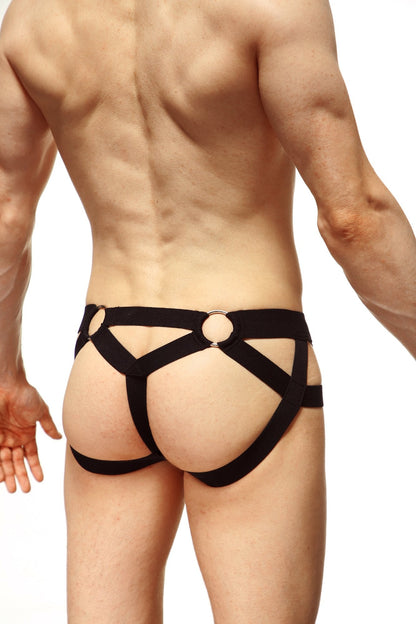 Bandana de poitrine avec jockstrap bleu