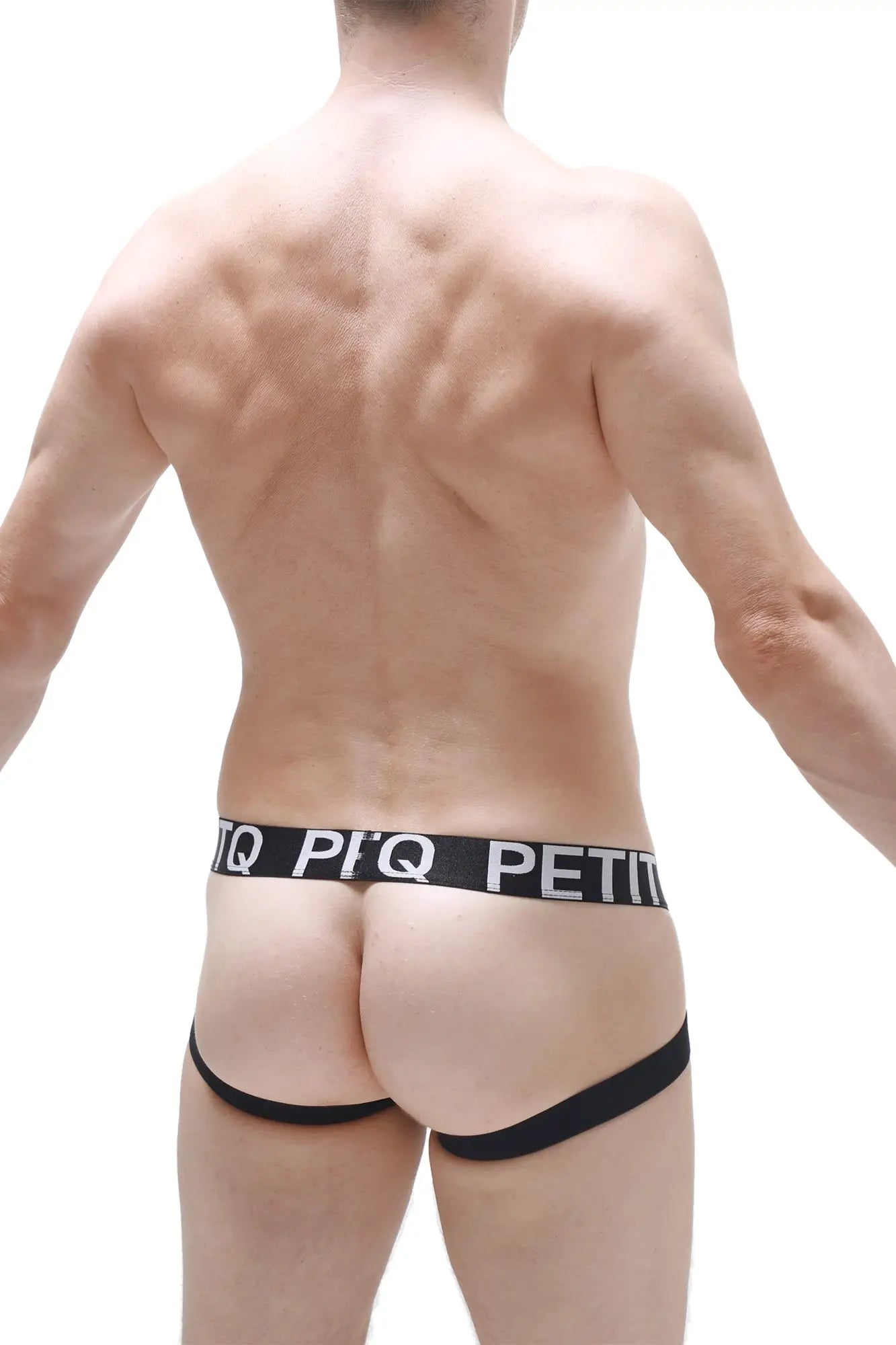 Black petitq jockstrap arlas net briefs with sleek form-fitting design for comfortable support and style