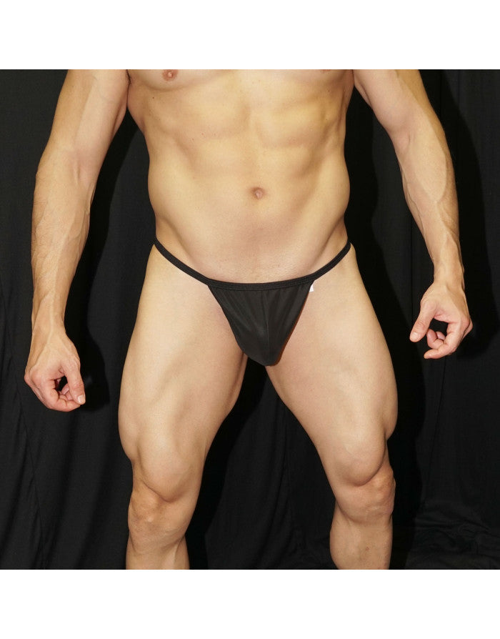 Arroyman Men's Eco Leather Black Jockstrap Underwear JK006M
