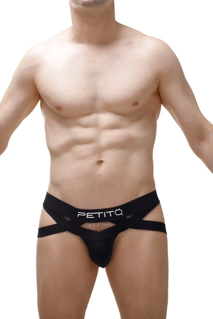 Black petitq jockstring beast 2023 men’s briefs with distinctive crisscross design for bold support and style