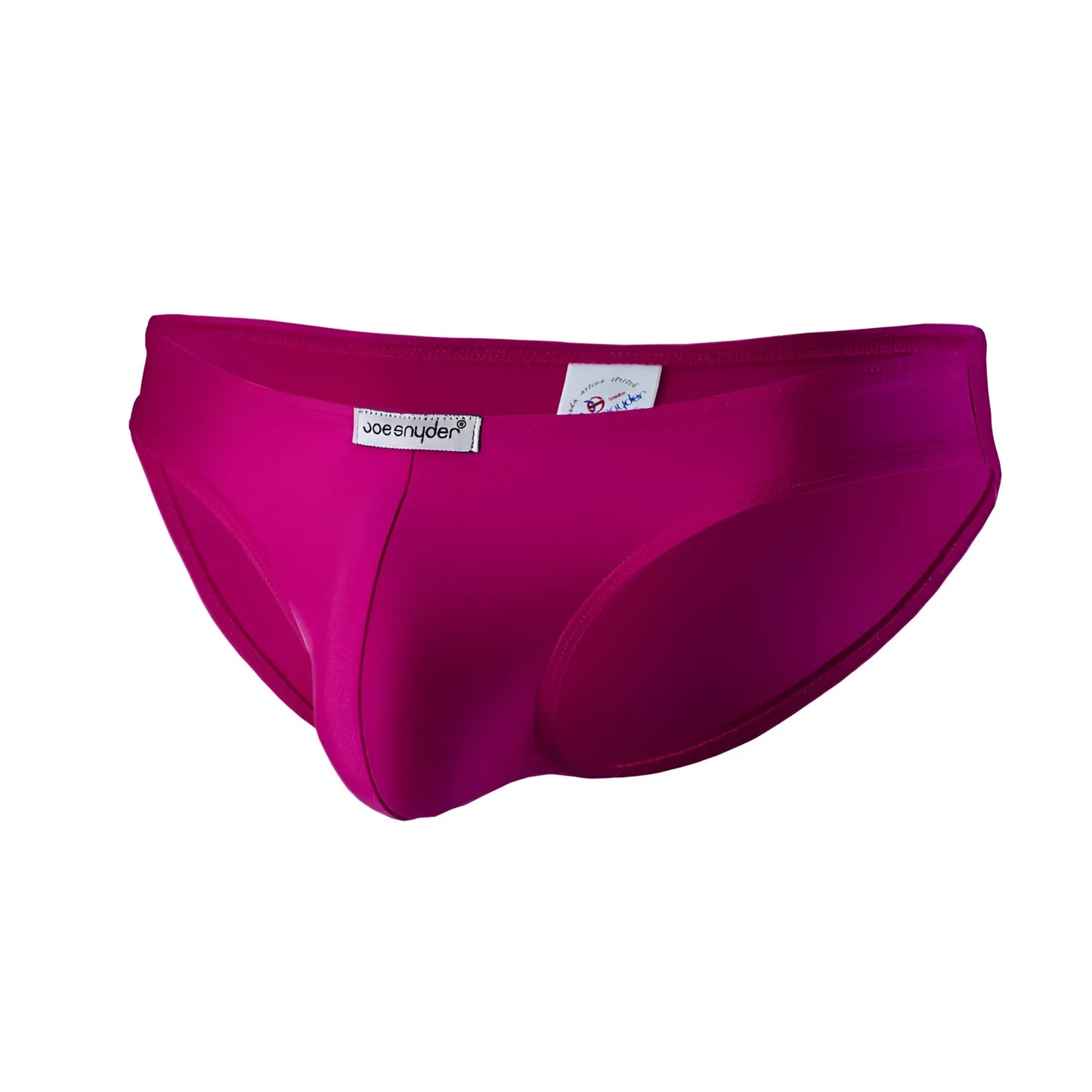 Fuchsia joe snyder bikini classic swim trunks made of polyester featuring vibrant color and comfortable fit