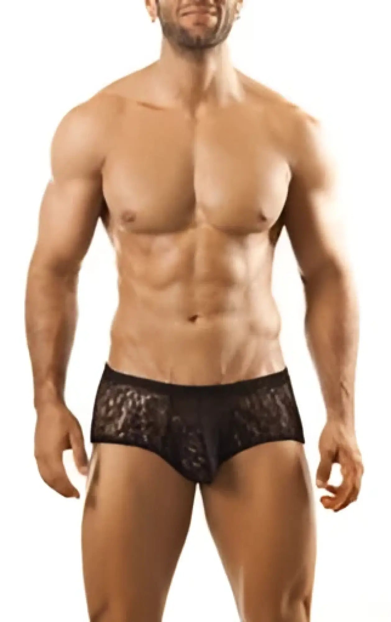 Black lace men’s briefs joe snyder bulge boxer featuring semi-sheer fabric and supportive design