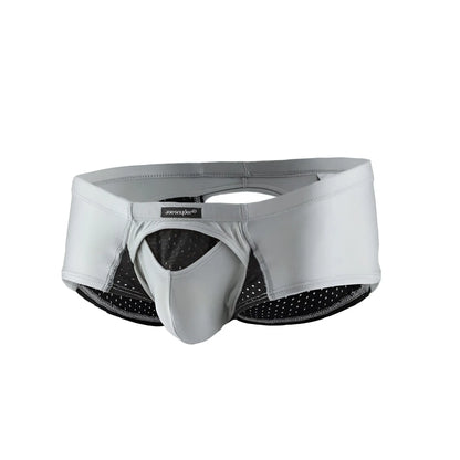Gray joe snyder cheek sexiest men’s briefs with black mesh interior and branded waistband label