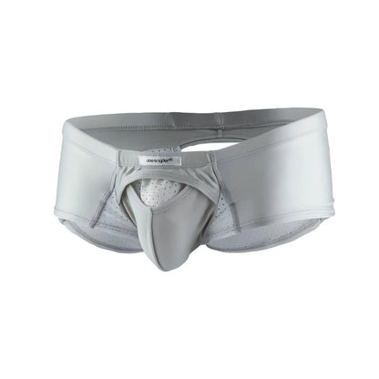 Gray joe snyder cheek sexiest men’s underwear with supportive contoured design and breathable perforated mesh lining