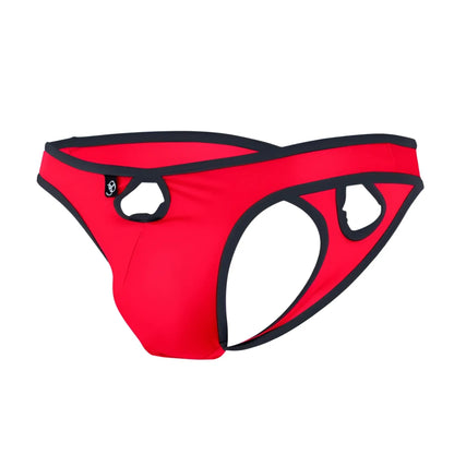 Joe snyder holes thong outlet red and black men’s briefs with sleek form-fitting design for comfortable wear