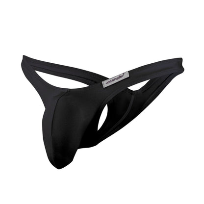 Black joe snyder maxi bulge thong made of smooth stretchy fabric with a sleek minimalist design