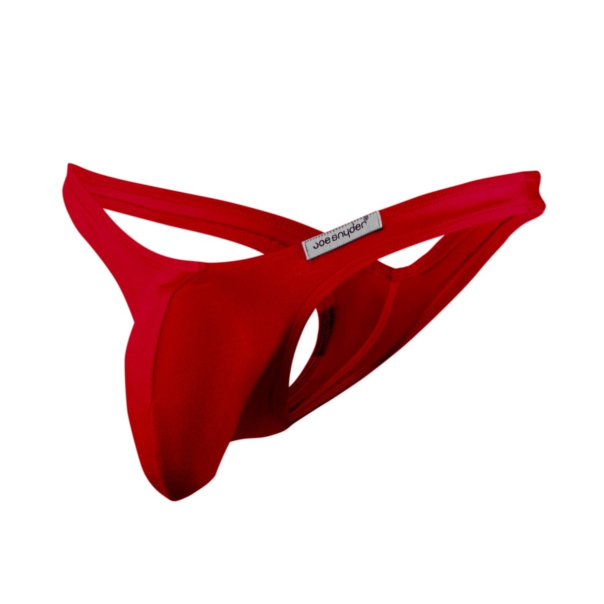 Red joe snyder maxi bulge thong with sleek form-fitting design and smooth fabric front view