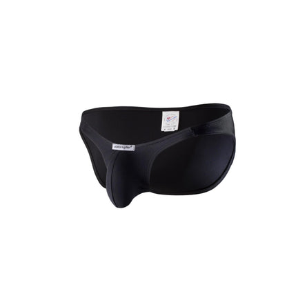 Black joes joe snyder polyester bulge full bikini men’s briefs with smooth form-fitting design and elastic waistband