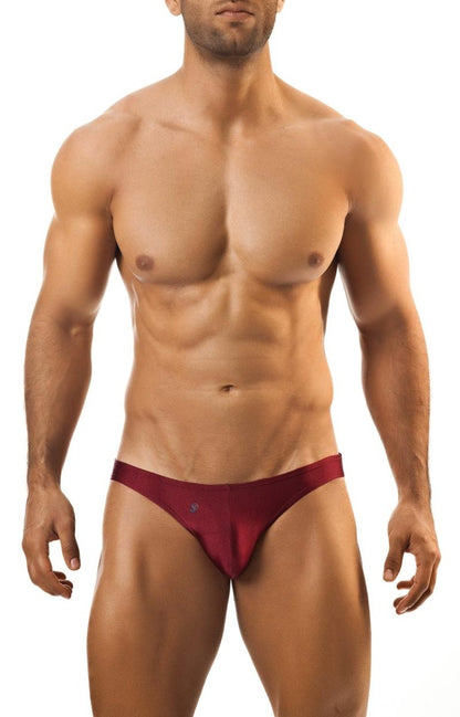 Maroon Joe Snyder Print Bikini Classic athletic briefs with subtle front logo made from soft breathable fabric